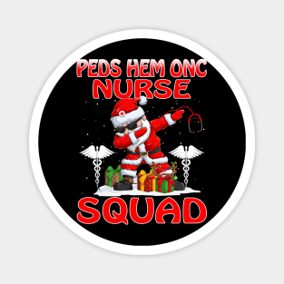 Christmas Peds Hem Onc Nurse Squad Reindeer Pajama Dabing Santa Magnet